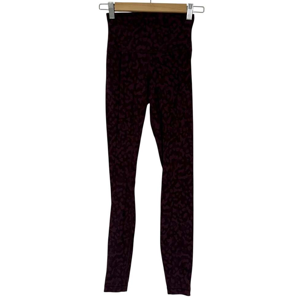 Lululemon Purple Camo Print Align Leggings Womens 2 Yoga Pants High Waisted